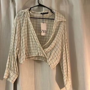 Zara crop blouse